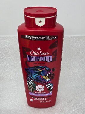 Old Spice Night Panther Body + Face Wash 709ml Legendary Scent Rich Warm Scent
